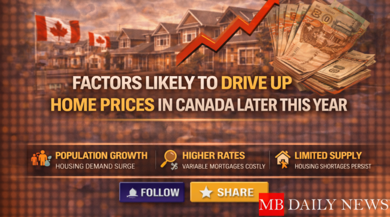 Factors Likely to Drive Up Home Prices in Canada Later This Year
