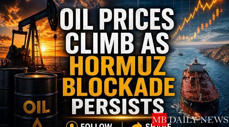 Oil Prices Climb as Hormuz Blockade Persists
