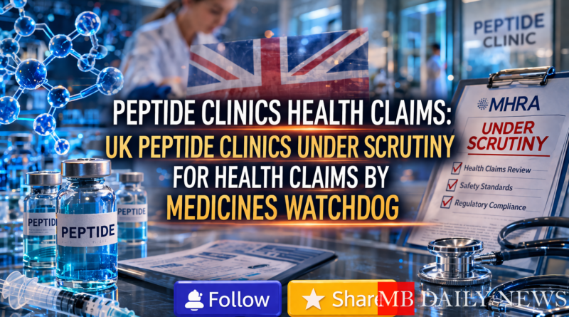 Peptide Clinics Health Claims: UK Peptide Clinics Under Scrutiny for Health Claims by Medicines Watchdog