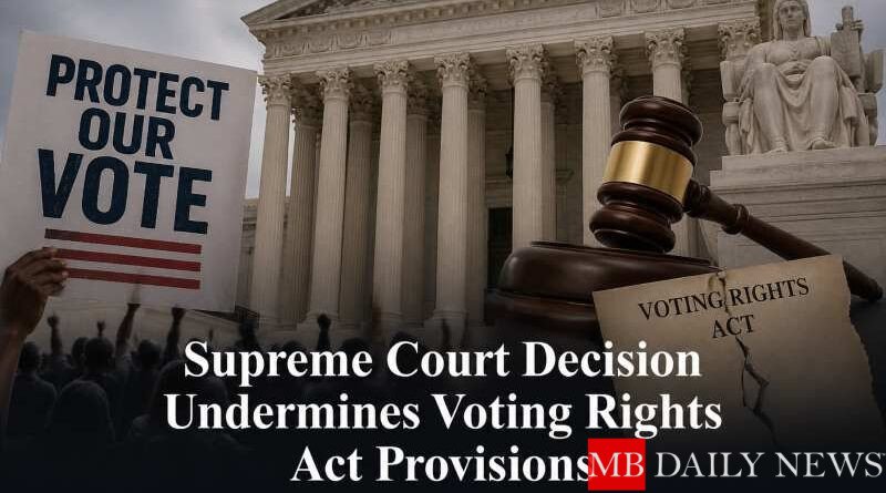 Supreme Court Decision Undermines Voting Rights Act Provisions