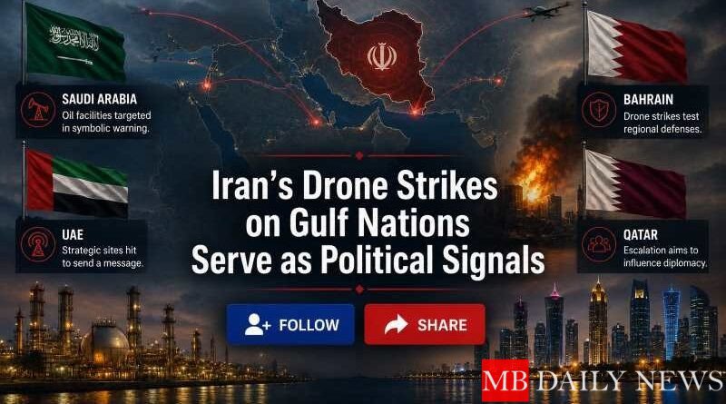 Iran's Drone Strikes on Gulf Nations Serve as Political Signals