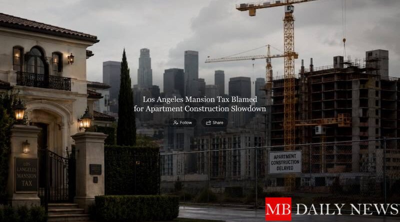 Los Angeles Mansion Tax Blamed for Apartment Construction Slowdown
