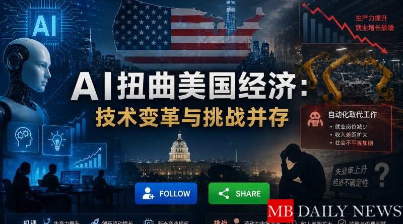 AI扭曲美国经济：技术变革与挑战并存