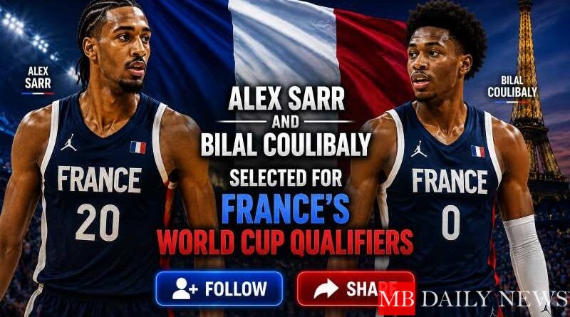 Alex Sarr and Bilal Coulibaly Selected for France's World Cup Qualifiers