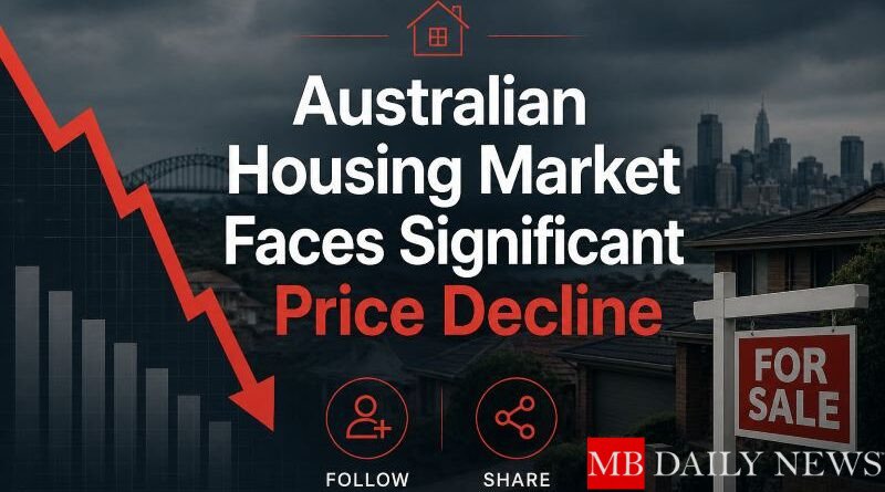 Australian Housing Market Faces Significant Price Decline