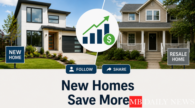 New Homes Offer Long-Term Savings Over Resales, Study Finds
