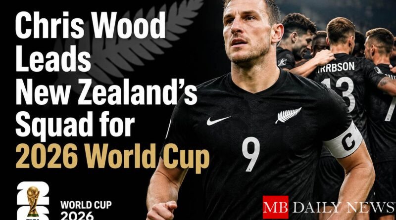 Chris Wood Leads New Zealand's Squad for 2026 World Cup