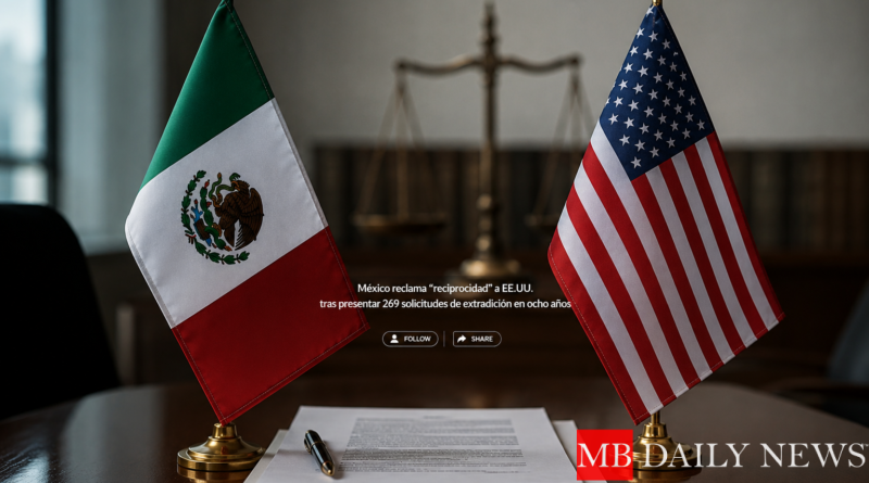 México reclama “reciprocidad” a EE.UU. tras presentar 269 solicitudes de extradición en ocho años