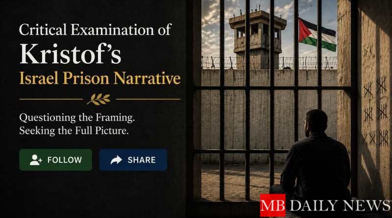 Critical Examination of Kristof’s Israel Prison Narrative
