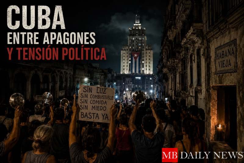 Cuba enfrenta una crisis histórica entre apagones y tensión política