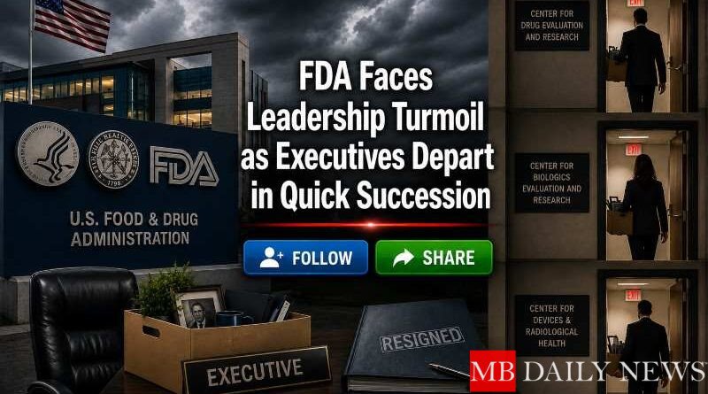 FDA Faces Leadership Turmoil as Executives Depart in Quick Succession