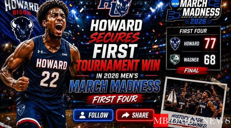 Howard Secures First Tournament Win in 2026 Men's March Madness First Four