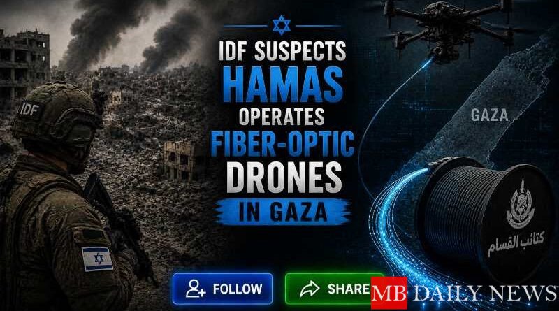 IDF Suspects Hamas Operates Fiber-Optic Drones in Gaza