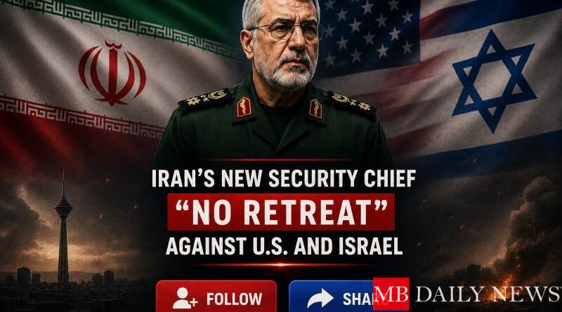 Iran’s New Security Chief Warns There Will Be “No Retreat” Against U.S. and Israel