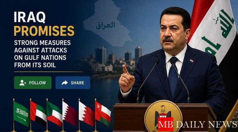 Iraq Promises Strong Measures Against Attacks on Gulf Nations from Its Soil