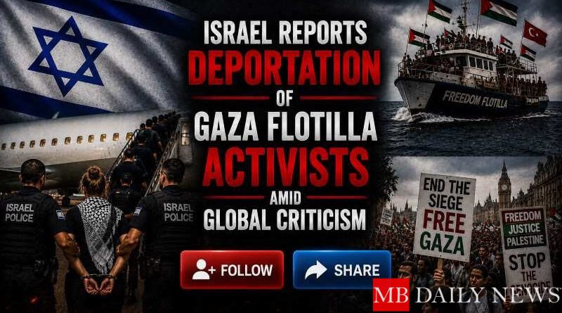 Israel Reports Deportation of Gaza Flotilla Activists Amid Global Criticism