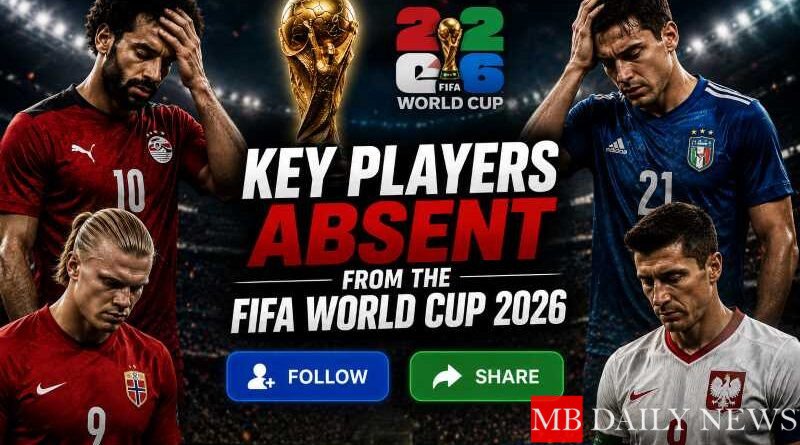 Key Players Absent from the FIFA World Cup 2026