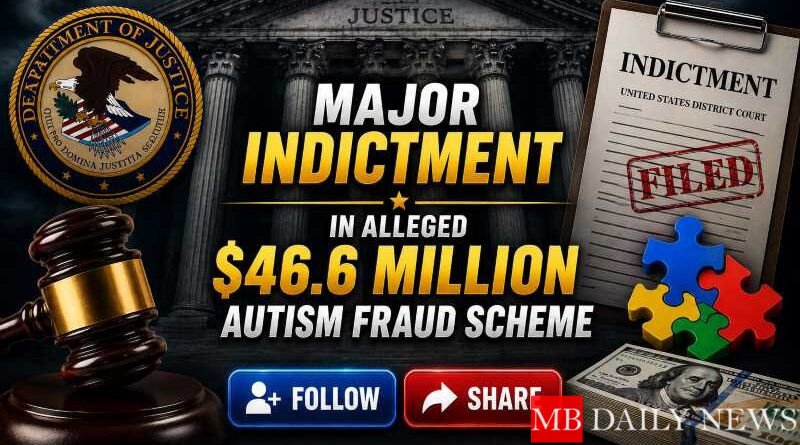 Major Indictment in Alleged $46.6 Million Autism Fraud Scheme