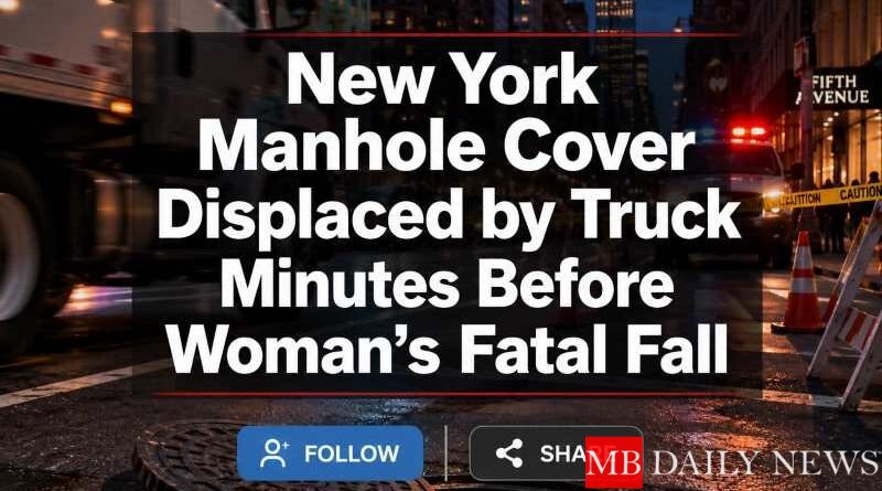New York Manhole Cover Displaced by Truck Minutes Before Woman’s Fatal Fall