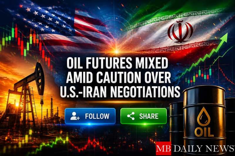 Oil Futures Mixed Amid Caution Over U.S.-Iran Negotiations