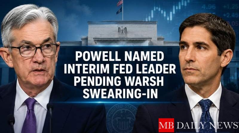 Powell Named Interim Federal Reserve Leader Pending Warsh Swearing-In