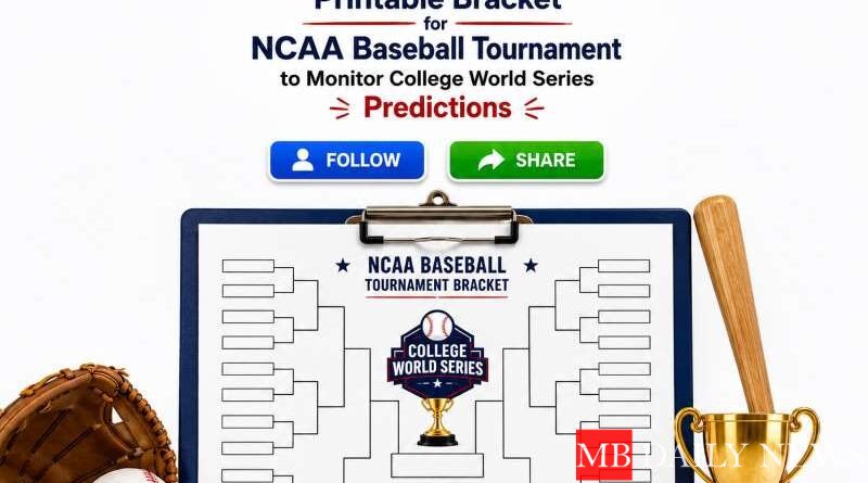 Printable Bracket for NCAA Baseball Tournament to Monitor College World Series Predictions