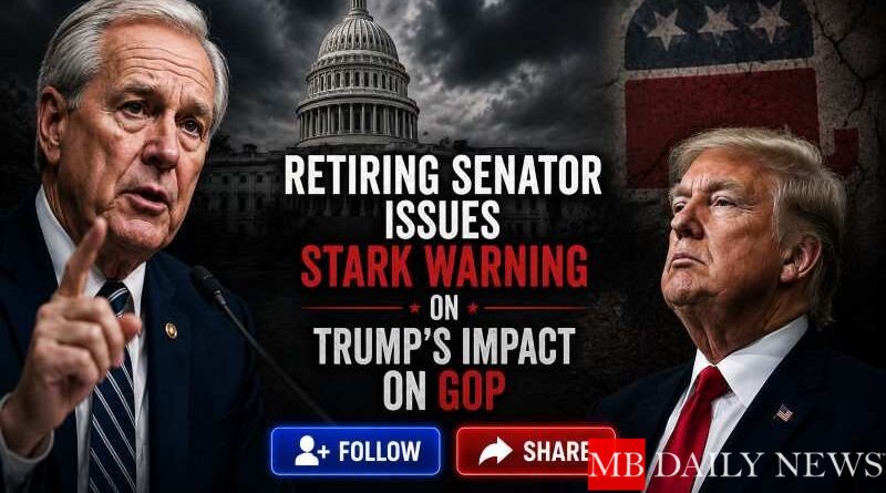 Retiring Senator Issues Stark Warning on Trump's Impact on GOP