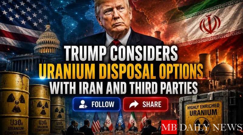 Trump Considers Uranium Disposal Options with Iran and Third Parties