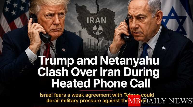 Trump and Netanyahu Clash Over Iran During Heated Phone Call