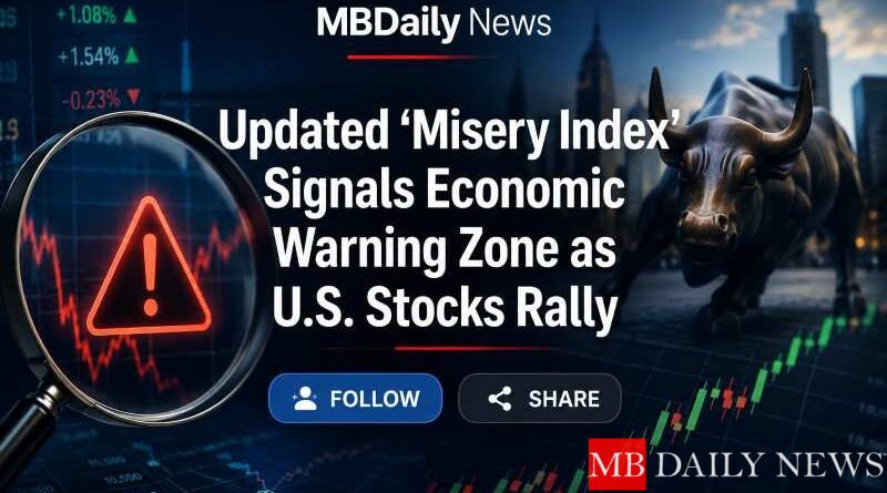 Updated “Misery Index” Signals Economic Warning Zone as U.S. Stocks Rally