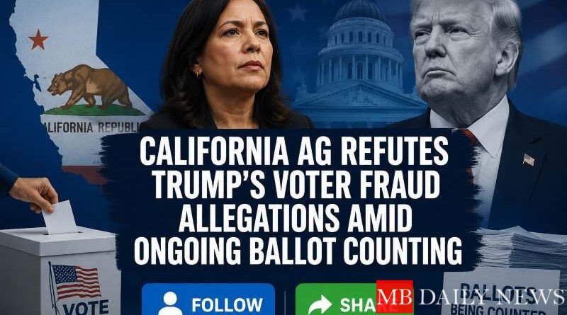 California AG Refutes Trump's Voter Fraud Allegations Amid Ongoing Ballot Counting