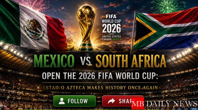 Mexico vs South Africa Open the 2026 FIFA World Cup: Estadio Azteca Makes History Once Again