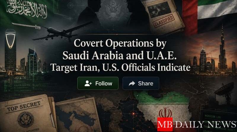 Covert Operations by Saudi Arabia and U.A.E. Target Iran, U.S. Officials Indicate