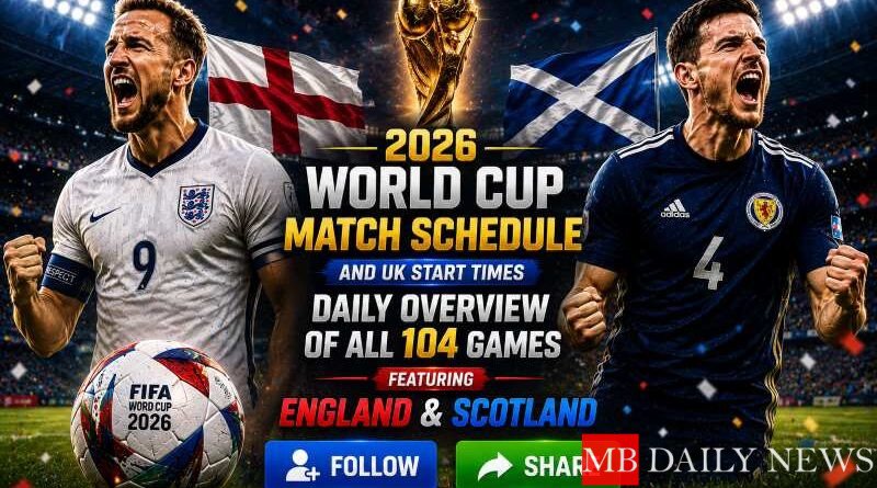 Daily Overview of All 104 Games Featuring England and Scotland