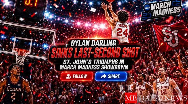 Dylan Darling Sinks Last-Second Shot, St. John's Triumphs in March Madness Showdown