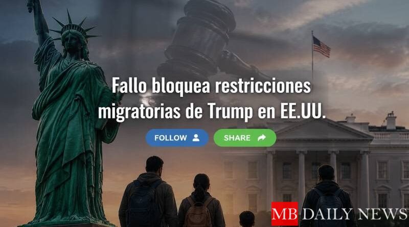 Fallo bloquea restricciones migratorias de Trump en EE.UU.