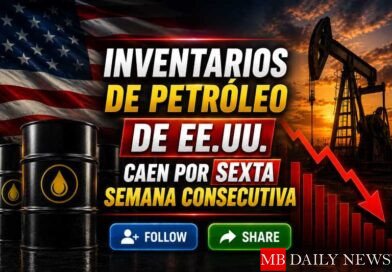 Inventarios de petróleo de EE.UU. caen por sexta semana consecutiva