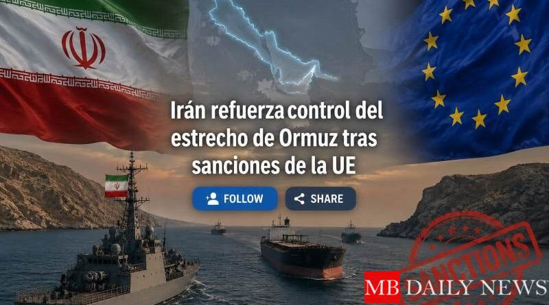 Irán refuerza control del estrecho de Ormuz tras sanciones de la UE