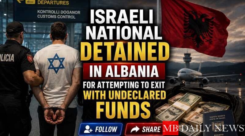 Israeli National Detained in Albania for Attempting to Exit with Undeclared Funds