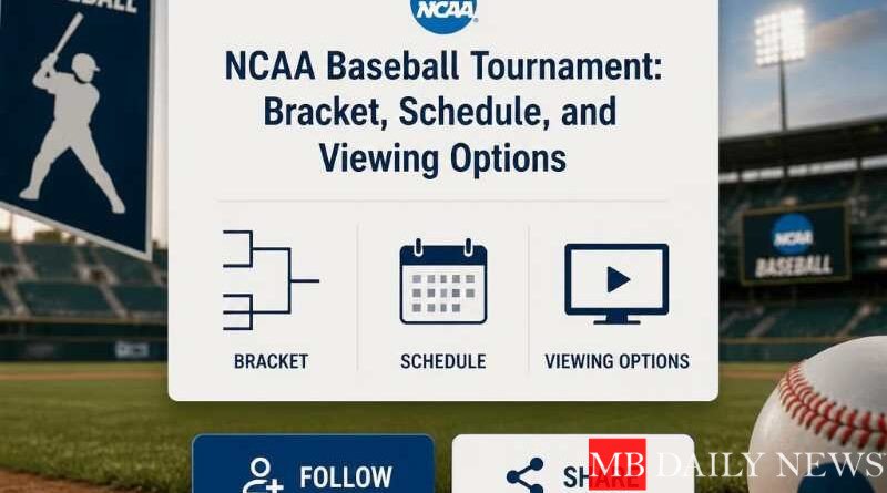 NCAA Baseball Tournament Bracket, Schedule, and Viewing Options