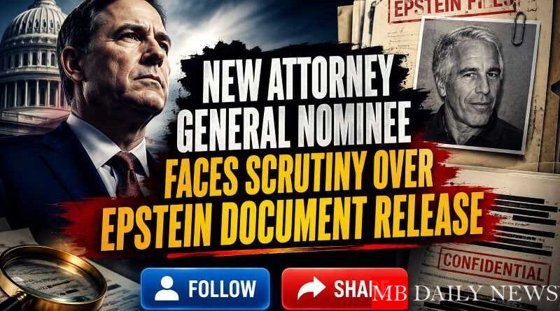 New Attorney General Nominee Faces Scrutiny Over Epstein Document Release