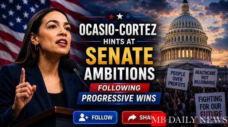 Ocasio-Cortez Hints at Senate Ambitions Following Progressive Wins