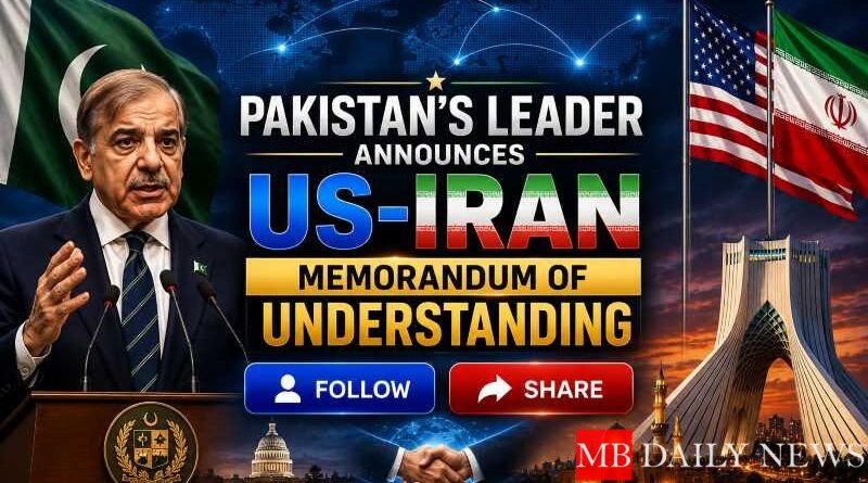 Pakistan's Leader Announces US-Iran Memorandum of Understanding