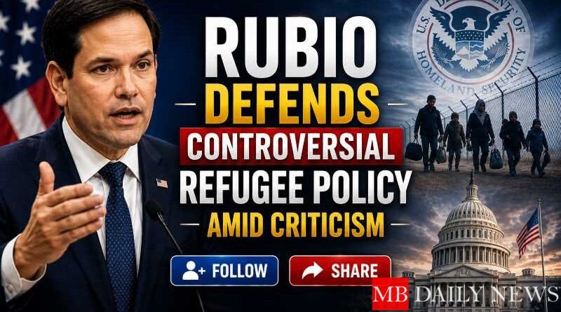 Rubio Defends Controversial Refugee Policy Amid Criticism