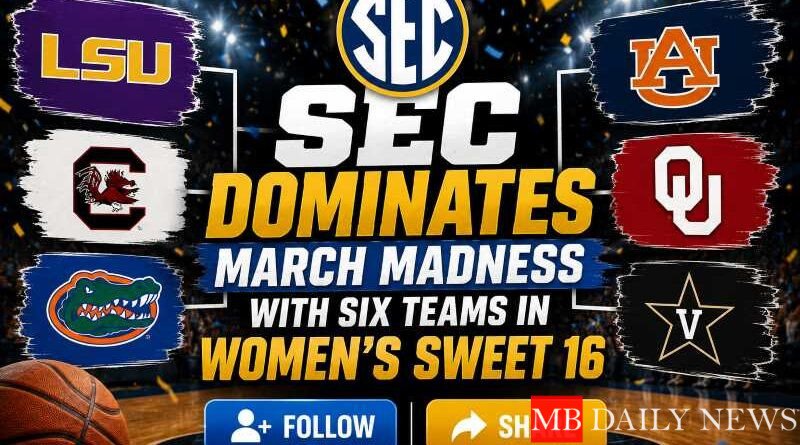 SEC Dominates March Madness with Six Teams in Women's Sweet 16