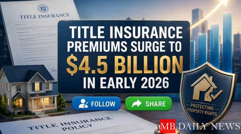 Title insurance premiums rise to $4.5 billion
