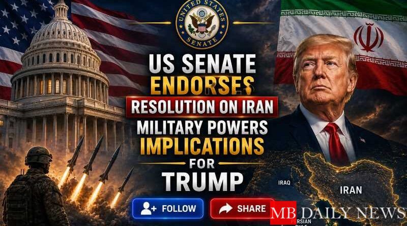 US Senate Endorses Resolution on Iran Military Powers: Implications for Trump