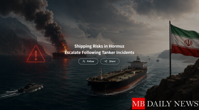 Shipping Risks in Hormuz Escalate Following Tanker Incidents