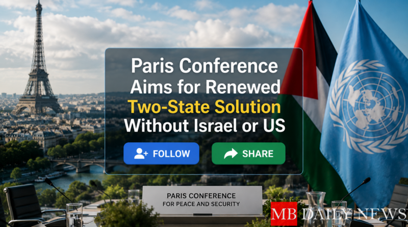 Paris Conference Aims for Renewed Two-State Solution Without Israel or US