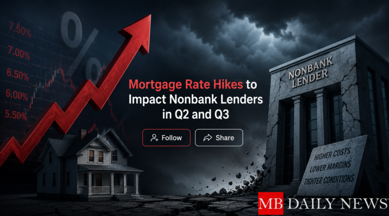 Mortgage Rate Hikes to Impact Nonbank Lenders in Q2 and Q3
